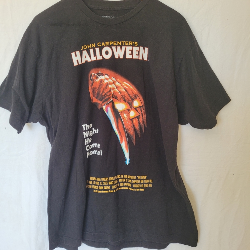 JOHN CARPENTERS HALLOWEEN Black Graphic T-Shirt Size XL